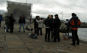 Crew filming